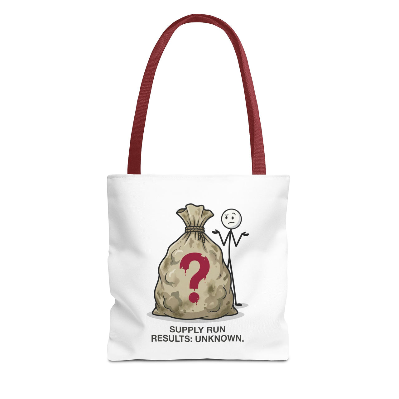 "Results Unknown" Canvas Tote - Gambling Your Inventory Space