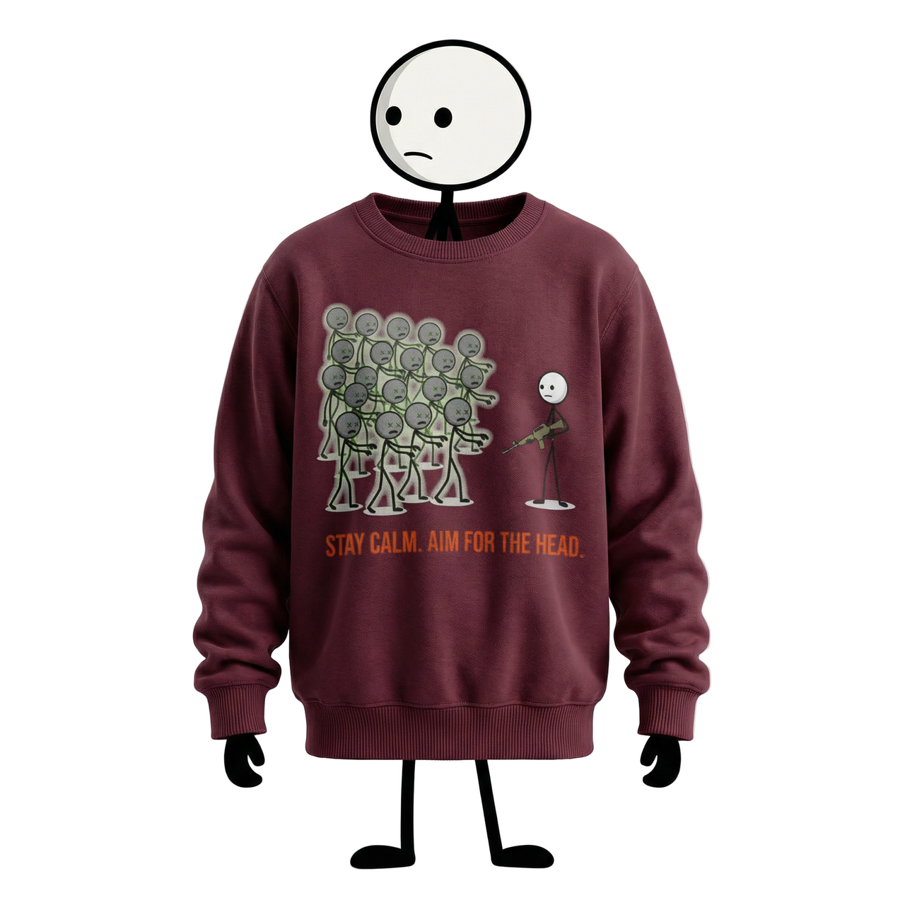 "Stay Calm" Survival Crewneck - Precision Under Pressure