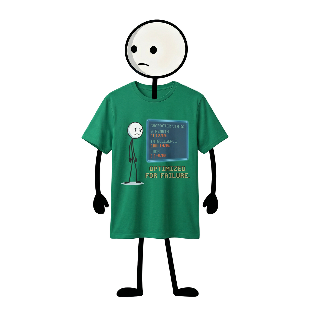 "Optimized For Failure" Stats Tee - Bad Roll Edition