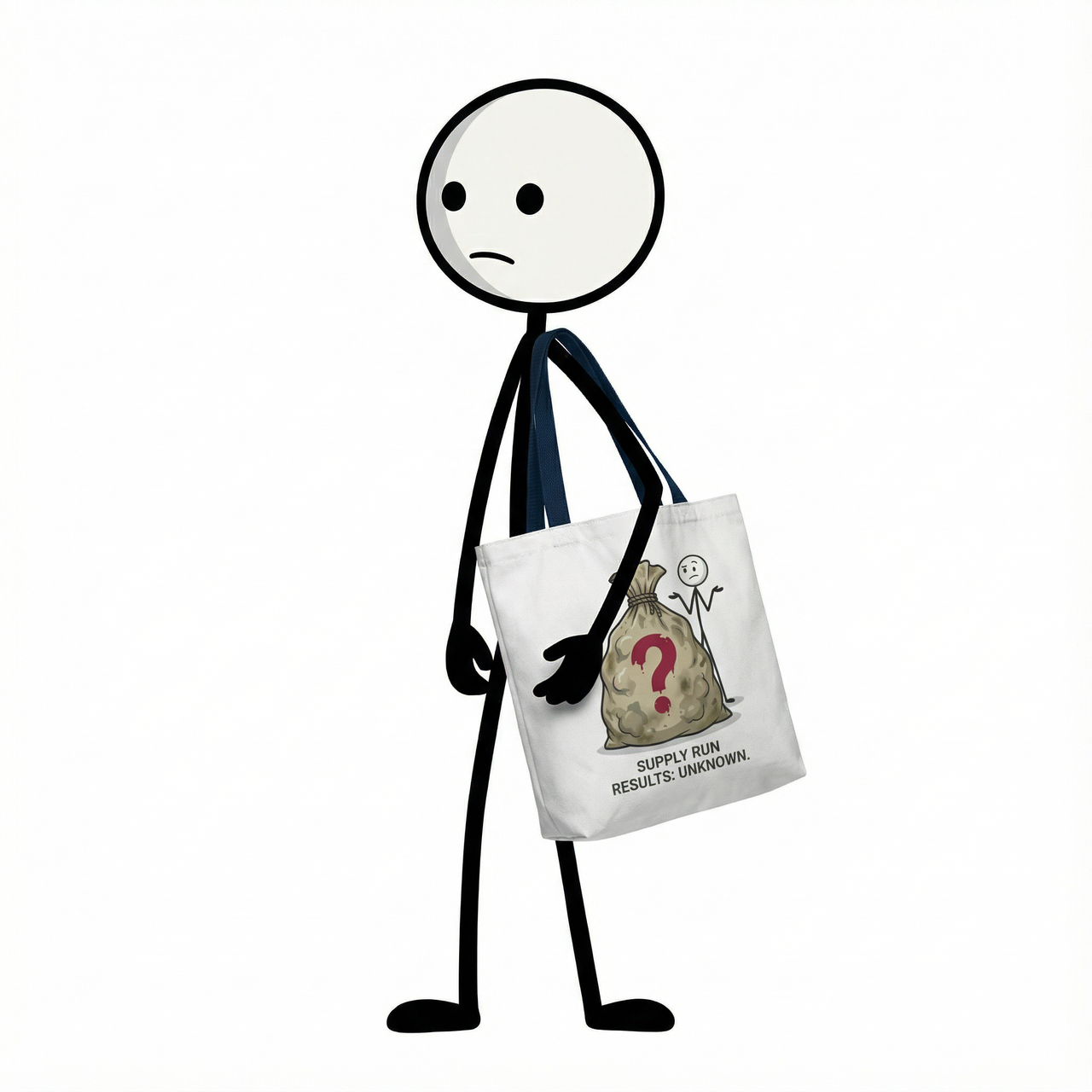 "Results Unknown" Canvas Tote - Gambling Your Inventory Space