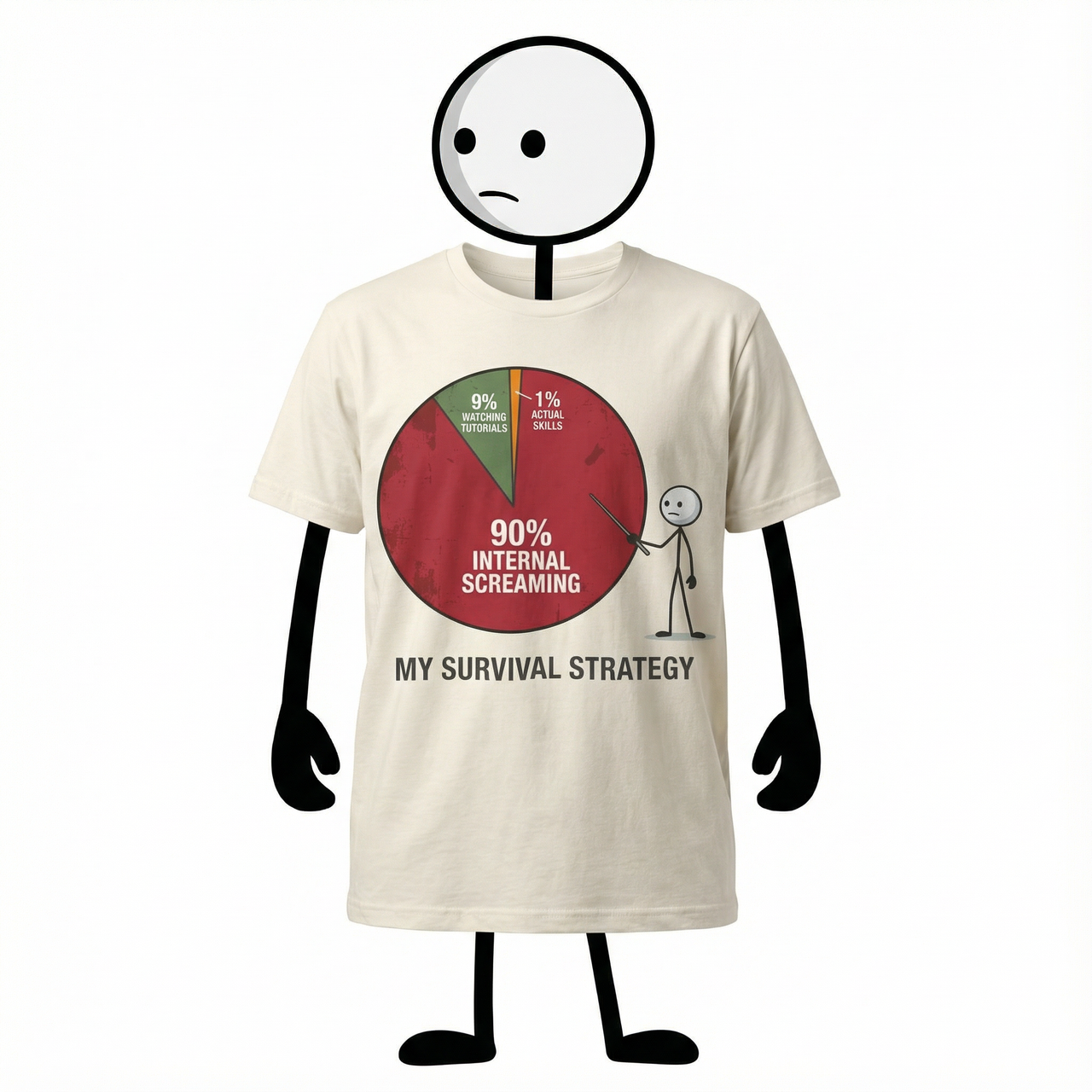 "Internal Screaming" Strategy Tee - Realistic Data Visualization