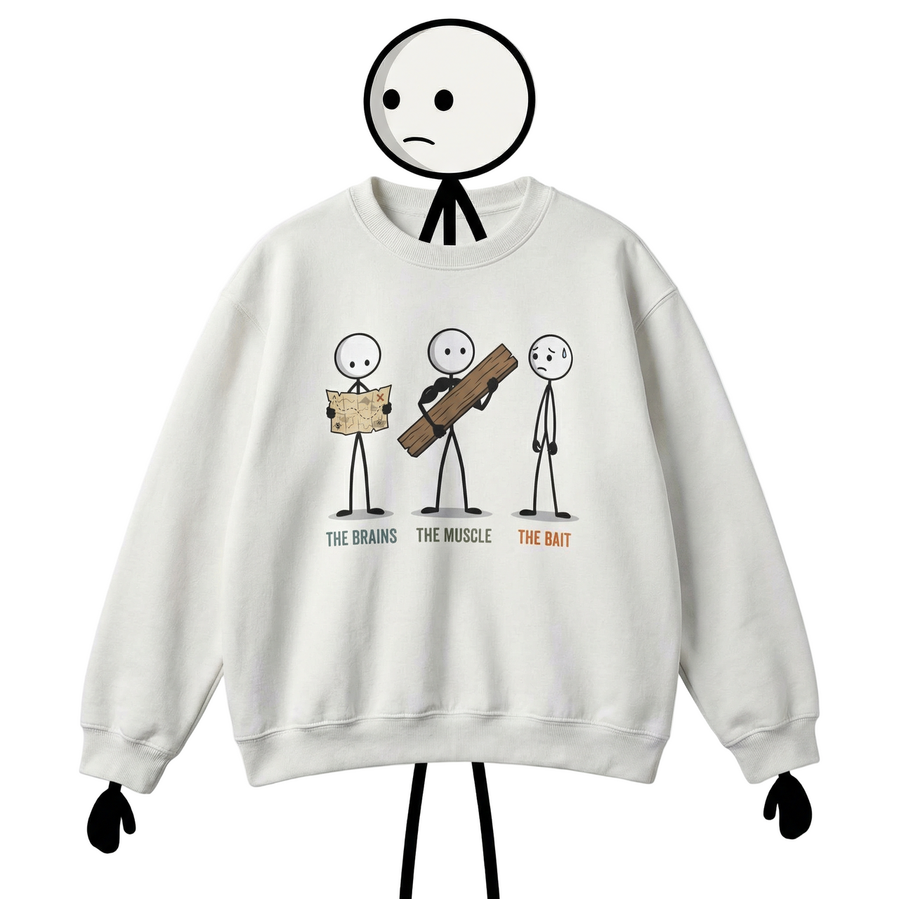 "The Team Roles" Crewneck - Brains, Muscle, & Bait