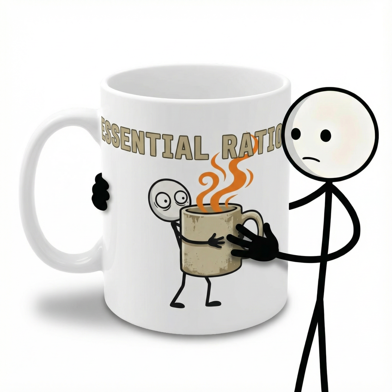 "Essential Rations" Ceramic Mug - Liquid Morale Container